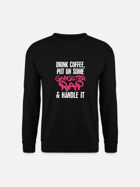 Kaffee Rap Koffein Espresso Barista Geschenk - Unisex Pullover - Schwarz