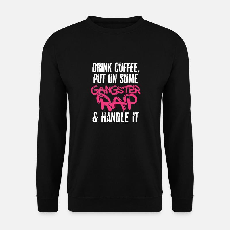 Kaffee Rap Koffein Espresso Barista Geschenk - Unisex Pullover - Schwarz