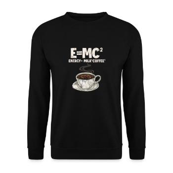 Coffee - Unisex Sweatshirt - black - Front - Alina (178cm) & Michal (187cm)