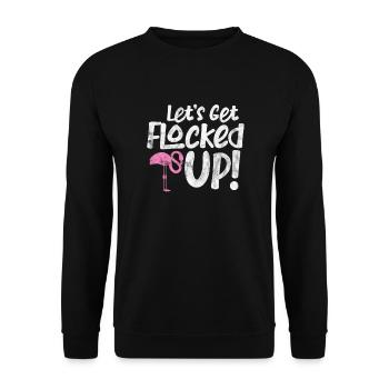 Flamant - Sweat-shirt Unisexe - noir - Devant - Alina (178cm) & Michal (187cm)