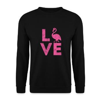 Flamant - Sweat-shirt Unisexe - noir - Devant - Alina (178cm) & Michal (187cm)