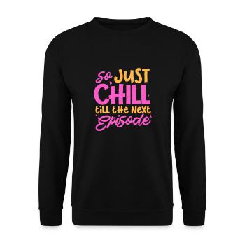 Hip Hop Rap Musik Rapper Hiphop Geschenk - Unisex Pullover - Schwarz - Vorne - Alina (178cm) & Michal (187cm)