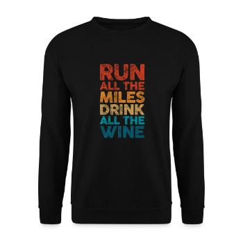 Running Runner Jogging Jogging Runner Gift - Unisex Sweatshirt - black - Front - Alina (178cm) & Michal (187cm)