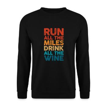 Courir - Sweat-shirt Unisexe - noir - Devant - Alina (178cm) & Michal (187cm)