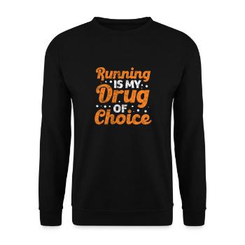 Running Runner Jogging Jogging Runner Cadeau - Sweat-shirt Unisexe - noir - Devant - Alina (178cm) & Michal (187cm)