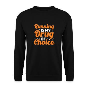 Run - Unisex Sweatshirt - black - Front - Alina (178cm) & Michal (187cm)