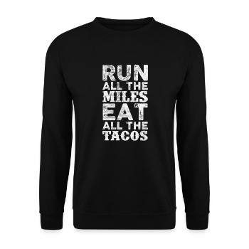 Running Runner Jogging Jogging Runner Gift - Unisex Sweatshirt - black - Front - Alina (178cm) & Michal (187cm)