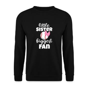 Baseball Schwester - Unisex Pullover - Schwarz - Vorne - Alina (178cm) & Michal (187cm)
