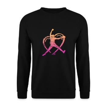 Softball - Unisex Pullover - Schwarz - Vorne - Alina (178cm) & Michal (187cm)