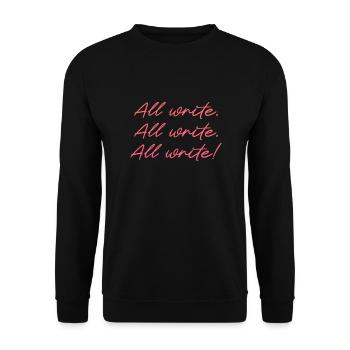 Author Authors Writer Book Gift - Unisex Sweatshirt - black - Front - Alina (178cm) & Michal (187cm)