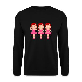 Ballet Ballerine Ballet Danseuse Danse Cadeau - Sweat-shirt Unisexe - noir - Devant - Alina (178cm) & Michal (187cm)