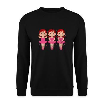 Ballet - Unisex Sweatshirt - black - Front - Alina (178cm) & Michal (187cm)