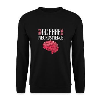 Coffee Neuroscience - Unisex Sweatshirt - black - Front - Alina (178cm) & Michal (187cm)