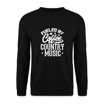 Café Country Music Caféine Espresso Cadeau - Sweat-shirt Unisexe - noir - Devant - Alina (178cm) & Michal (187cm)