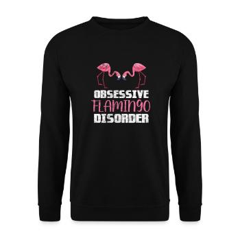 Flamant - Sweat-shirt Unisexe - noir - Devant - Alina (178cm) & Michal (187cm)
