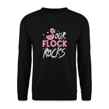 Flamant - Sweat-shirt Unisexe - noir - Devant - Alina (178cm) & Michal (187cm)