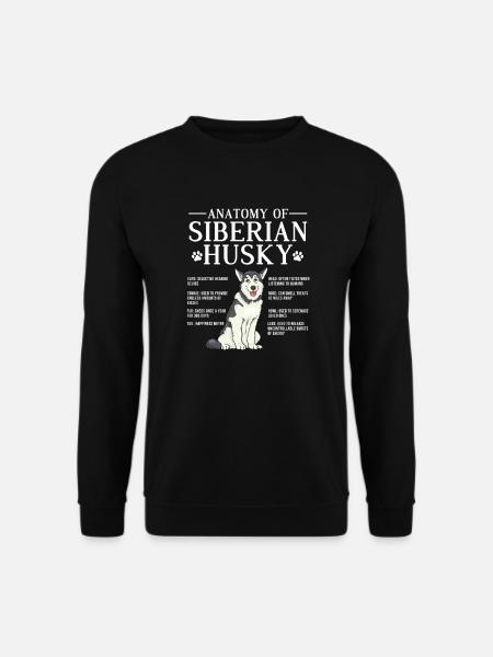 Husky Hund Hunde Siberian Husky Geschenk - Unisex Pullover - Schwarz