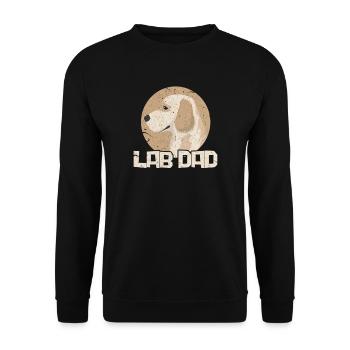 Labrador father - Unisex Sweatshirt - black - Front - Alina (178cm) & Michal (187cm)