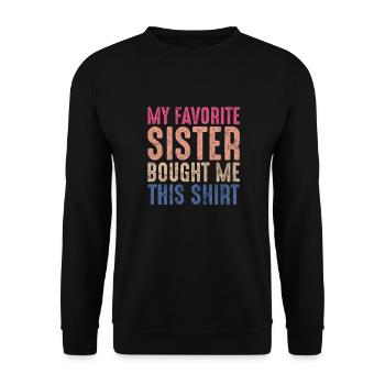 Soeur Frère Frères et sœurs Cadeau de famille - Sweat-shirt Unisexe - noir - Devant - Alina (178cm) & Michal (187cm)