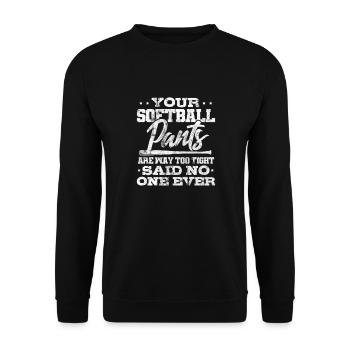 Softball - Sweat-shirt Unisexe - noir - Devant - Alina (178cm) & Michal (187cm)