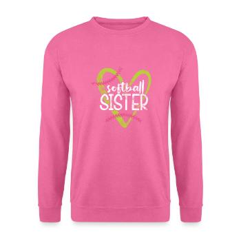Soeur de softball - Sweat-shirt Unisexe - rose - Devant