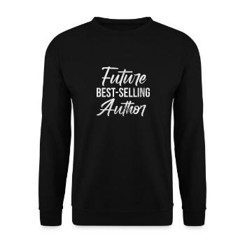 Author Authors Writer Book Gift - Unisex Sweatshirt - black - Front - Alina (178cm) & Michal (187cm)