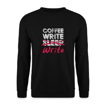 Author Authors Writer Book Gift - Unisex Sweatshirt - black - Front - Alina (178cm) & Michal (187cm)