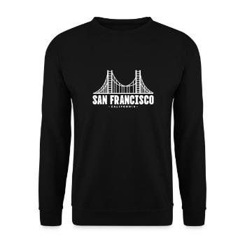 San Francisco - Unisex Sweatshirt - black - Front - Alina (178cm) & Michal (187cm)