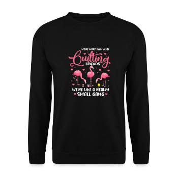 Flamingo Pink Vogel Zoo Sommer Urlaub Geschenk - Unisex Pullover - Schwarz - Vorne - Alina (178cm) & Michal (187cm)