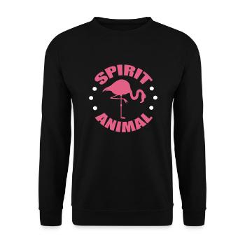 Flamant - Sweat-shirt Unisexe - noir - Devant - Alina (178cm) & Michal (187cm)
