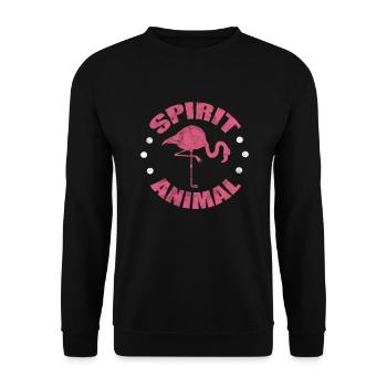 Flamingo Pink Vogel Zoo Sommer Urlaub Geschenk - Unisex Pullover - Schwarz - Vorne - Alina (178cm) & Michal (187cm)