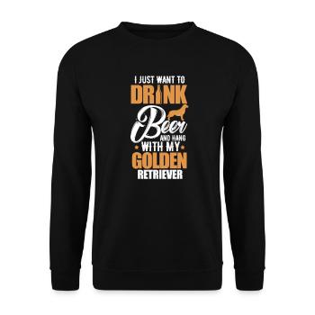 Golden Retrievers - Unisex Sweatshirt - black - Front - Alina (178cm) & Michal (187cm)