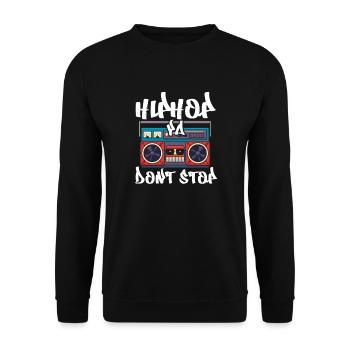 Hip Hop Rap Music Rapper Hiphop Gift - Sweat-shirt Unisexe - noir - Devant - Alina (178cm) & Michal (187cm)