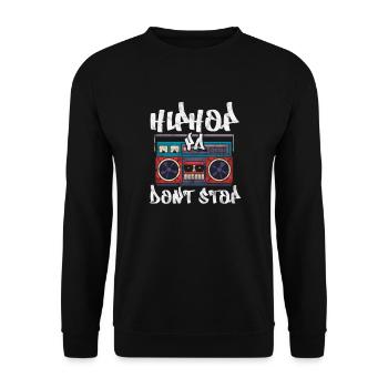 Hip Hop - Unisex Sweatshirt - black - Front - Alina (178cm) & Michal (187cm)