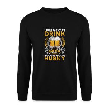 Rauque - Sweat-shirt Unisexe - noir - Devant - Alina (178cm) & Michal (187cm)