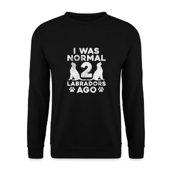 Labrador - Unisex Pullover - Schwarz - Vorne - Alina (178cm) & Michal (187cm)