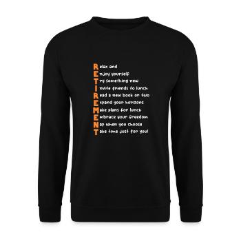 Pension de retraite Pension de pensionné Cadeau de pension de pensionné - Sweat-shirt Unisexe - noir - Devant - Alina (178cm) & Michal (187cm)