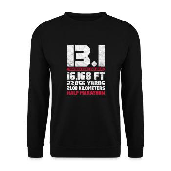 Running Runner Jogging Jogging Runner Gift - Unisex Sweatshirt - black - Front - Alina (178cm) & Michal (187cm)