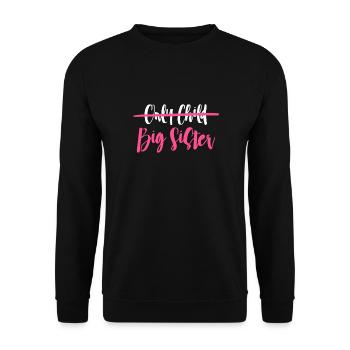 Older sister - Unisex Sweatshirt - black - Front - Alina (178cm) & Michal (187cm)