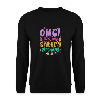 Soeur Frère Frères et sœurs Cadeau de famille - Sweat-shirt Unisexe - noir - Devant - Alina (178cm) & Michal (187cm)
