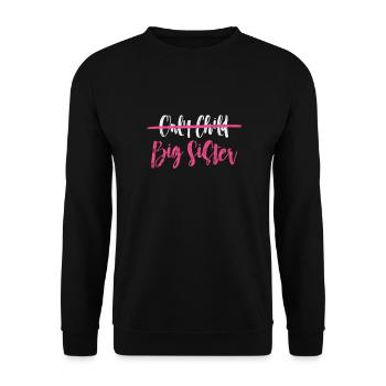 Grande sœur Frère frères et sœurs Cadeau - Sweat-shirt Unisexe - noir - Devant - Alina (178cm) & Michal (187cm)
