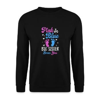 Grande sœur Frère frères et sœurs Cadeau - Sweat-shirt Unisexe - noir - Devant - Alina (178cm) & Michal (187cm)