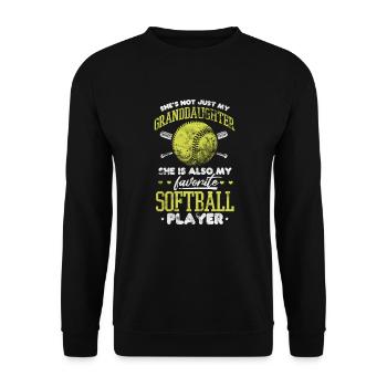 Softball - Unisex Sweatshirt - black - Front - Alina (178cm) & Michal (187cm)