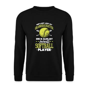 Softball Player Baseball Sport Pitcher Gift - Unisex Sweatshirt - black - Front - Alina (178cm) & Michal (187cm)