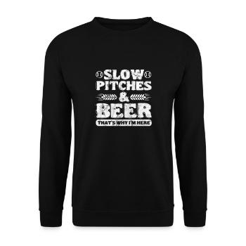 Softball Beer - Unisex Sweatshirt - black - Front - Alina (178cm) & Michal (187cm)