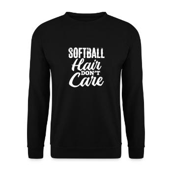 Softball Spieler Baseball Sport Pitcher Geschenk - Unisex Pullover - Schwarz - Vorne - Alina (178cm) & Michal (187cm)