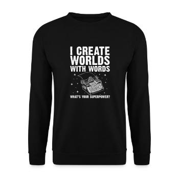 Author - Unisex Sweatshirt - black - Front - Alina (178cm) & Michal (187cm)