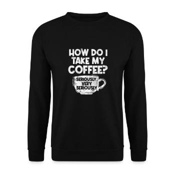 Coffee - Unisex Sweatshirt - black - Front - Alina (178cm) & Michal (187cm)