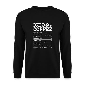 Coffee Iced Coffee Caffeine Espresso Barista Gift - Unisex Sweatshirt - black - Front - Alina (178cm) & Michal (187cm)