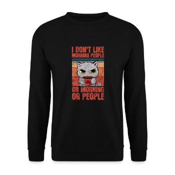 Coffee - Unisex Sweatshirt - black - Front - Alina (178cm) & Michal (187cm)